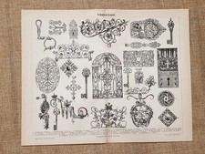 1890 Table Iron Objects or