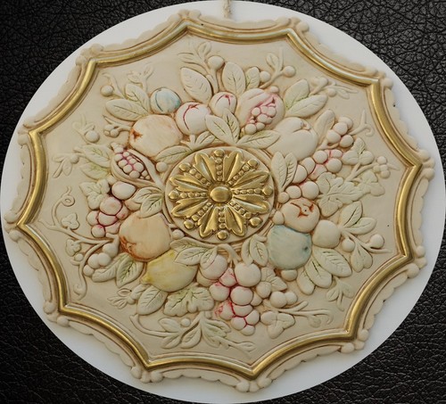 Rosone gesso decorato - rosone,