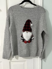 Maglione donna Cupcakes & Cashmere Gnomo Natale Vacanze - M - Pullover Grigio