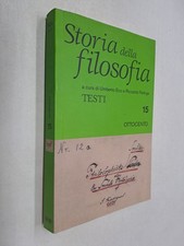 STORIA DELLA FILOSOFIA TESTI
