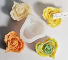 1pz stampo per candele in silicone 3D forma fiore cuore 75x70mm candele DIY
