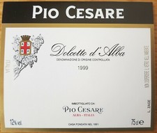 Wine labels ITALY PIO DOLCETTO