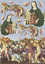 Carta decoupage Angeli e rose