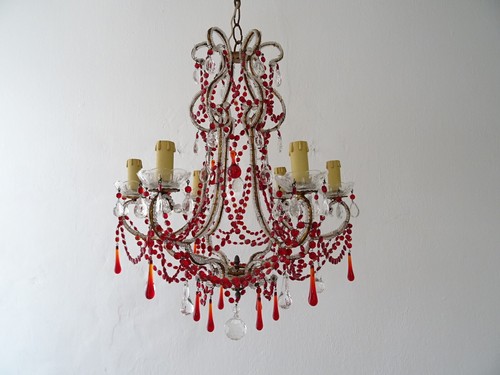 ~Lampadario francese rosso
