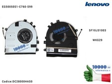 Ventola Fan CPU LENOVO IdeaPad U31-70 E31-70 E31-80 E51 500S-13ISK DC28000FYS0 D