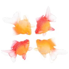  4 pezzi di pesci rossi finti