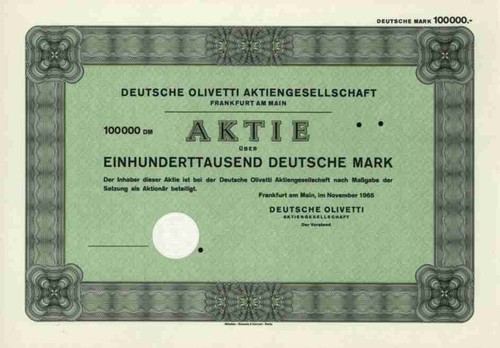 Deutsche olivetti 1965 - deutsche,