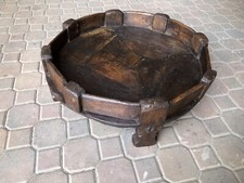 ANTICA VASCA PER MACINA ETNICO ORIENTALE IN LEGNO  TAVOLINO BASSO Misure In Foto