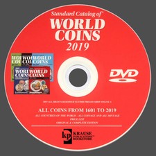 CATALOGO MONETE MONDIALI DAL 1601 AL 2019 - KRAUSE WORLD COINS - DVD ORIGINALE
