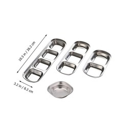 4 Pezzi Piatti Dip Divisi in