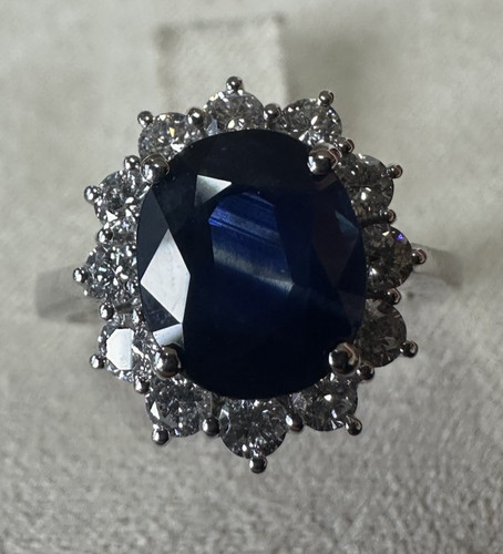 Anello oro bianco 18kt con - anello,