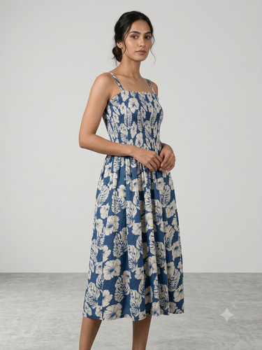 Abito donna blu - , bianco