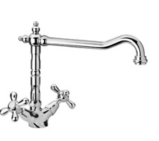 PIRALLA RUBINETTO MONOFORO X CUCINA SOPRA LAVELLO ALTO 4 PUNTE STELLA SOFIA