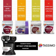 Tassimo My Way 2 Cialde Macchina e Cialde Caffè Americano Latte Cappuccino Cadbury