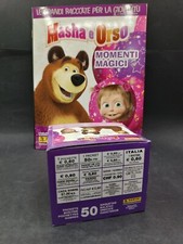 Box sigillato 50 bustine figurine Panini MASHA E ORSO + album vuoto