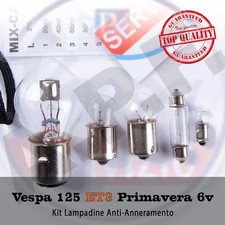 lampade LAMPADINE VESPA 125 primavera ET3  - imp. a 6v -  kit ANTI ANNERAMENTO