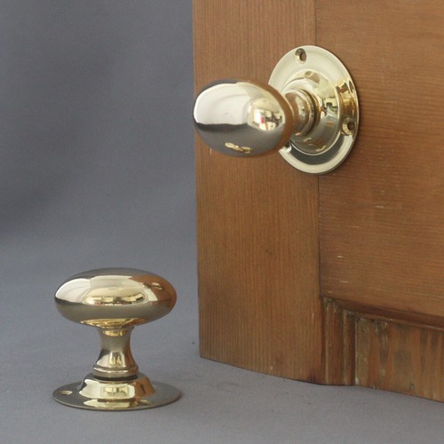 Edwardian ottone oval pomelli - ottone,
