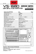 Roland VS-1680 Service Manual with Electronic Schematics (ENG / JAP)
