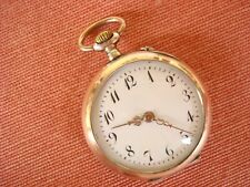 ANTICO OROLOGIO DA TASCA DONNA  IN ARGENTO 0.800 E ORO INIZI '900 FUNZIONA