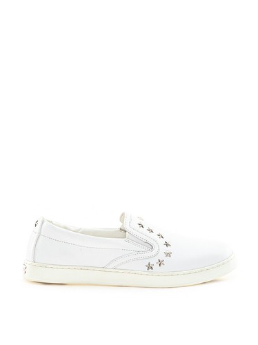 Slip pelle bianca con - on, in