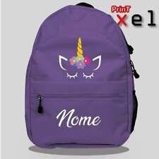Zainetto bambina Trekking Unisex Personalizzato qualsiasi nome Unicorno Zaino vi
