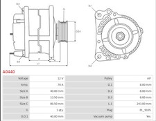 Alternatore AS-PL A0440 Per