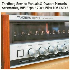 Manuali di servizio Tandberg, schemi proprietari, collezione HiFi personalizzata, DVD computer