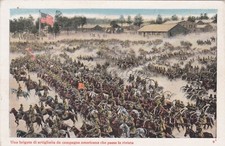 WWI - Una Brigata di Artiglieria da Campagna Americana che passa la rivista