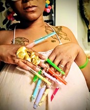 pressa colorata fatta a mano