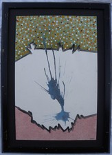 Agenore Fabbri (Quarrata 1911 – Savona 1998) Astratto dipinto cm 72x47