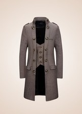 Cappotto lungo uomo tweed