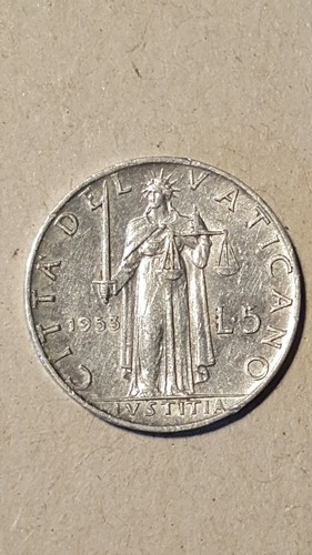 Moneta lire 1953 vaticano - lire,