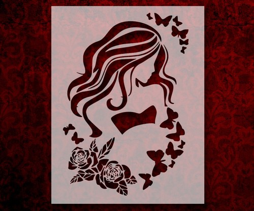 Stencil bambina capelli - , lunghi