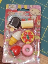 6 pz Gomme da Collezione Carine Gelato Ciambella Torta Regalo Compleanno Sacchetto Riempitivo