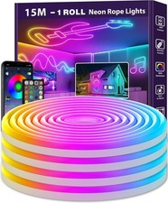 Striscia LED neon AILBTON da 15 m, striscia LED flessibile controllo tramite app