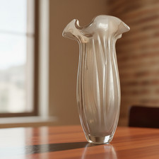 Vaso fiori in vetro soffiato