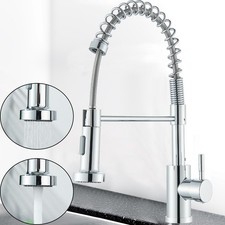 Miscelatore rubinetto cucina cromato doccetta monocomando canna lavello ottone