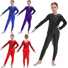 Body pattinaggio body bambino ragazza performance jumpsuit one piece lucido