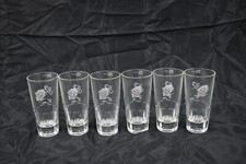 Set di 6 Bicchieri Pubblicitari da Bar in Vetro Cynar Liquore anni 70