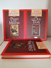Lotto stock 3 libri (2 con Sandokan) di Emilio Salgari