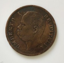 Regno D’Italia- Umberto I - Moneta da 5 Centesimi rame Anno 1896 - Roma. Raro.