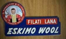ESKIMO WOOL -G. Paracchi TO - Cartonato rigido originale pubblicitario - ' 50 -