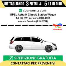 Tagliando per OPEL Astra H Classic Station Wagon 1.6 85 kw - 5 Lt di TOTAL + ...