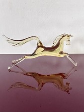 Cavallo in vetro di Murano anni ’80 Scultura in vetro soffiato lavorata a mano