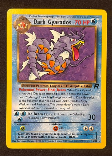 Dark gyarados raro - dark, razzo
