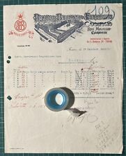Rarissima Fattura Cuoificio BIANCO BRUNATI e FORMAGLIO-S.MAURIZIO CANAVESE 1918