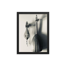 Poster con cornice strumenti musicali greci Lyra e Laouto, musica greca