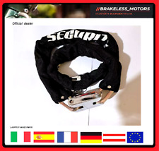 Kit Sicurezza Catena Antifurto + Lucchetto in Acciaio Antiscasso Moto Scooter 