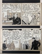 LANK LEONARD - Striscia Originale da MICKEY FINN - CHINA SU CARTONCINO - FIRMATA