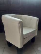 Poltrona ecopelle bianca